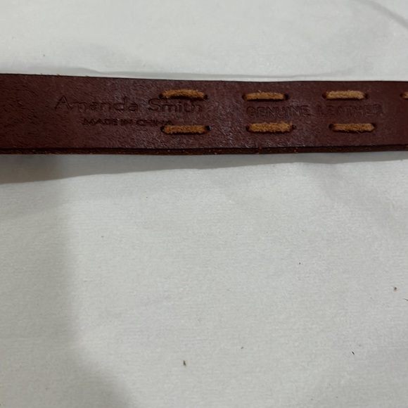 Amanda Smith brown leather belt 1” wide size small 31 length - Picture 3 of 3